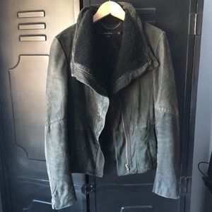 Muubaa leather and Shearling jacket